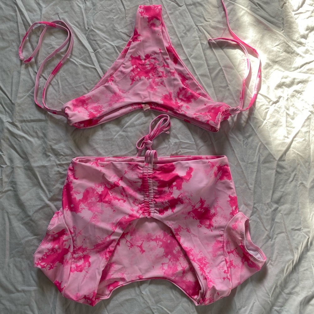Tie dye bathing suit set